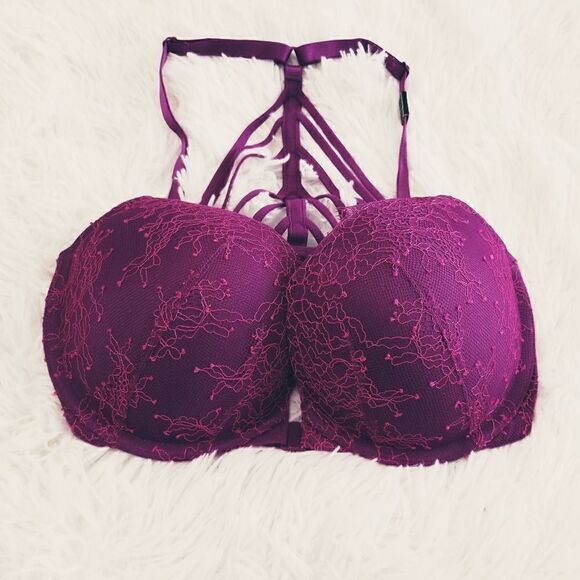32DD Victoria's Secret Purple Push Up Bra - Picture 1 of 8
